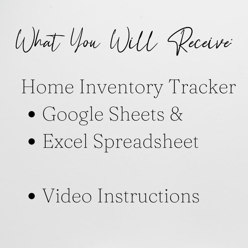 Home Inventory Template, Home Inventory Checklist, Home Inventory Spreadsheet Home Inventory tracker Personal Property Valuables Spreadsheet image 5