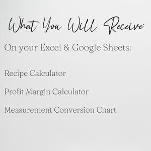 Recipe Calculator, Recipe Cost Calculator Google Sheets, Recipe Template, Bakery Business Template, Profit Calculator Excel Spreadsheet image 5