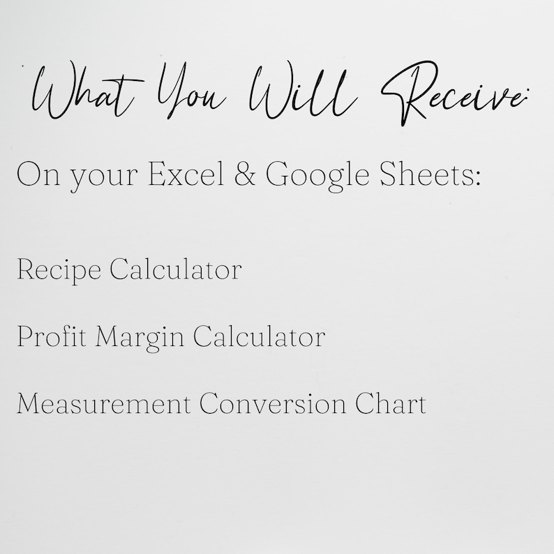 Recipe Calculator, Recipe Cost Calculator Google Sheets, Recipe Template, Bakery Business Template, Profit Calculator Excel Spreadsheet image 5