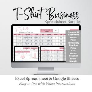 Tshirt Business Planner, Tshirt Business Templates, Inventory Spreadsheet Template, Log, Apparel Templates, Excel Spreadsheet Google Sheet