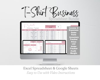 Tshirt Business Planner, Tshirt Business Templates, Inventory Spreadsheet Template, Log, Apparel Templates, Excel Spreadsheet Google Sheet