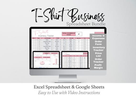 Tshirt Business Planner, Tshirt Business Templates, Inventory Spreadsheet Template, Log, Apparel Templates, Excel Spreadsheet Google Sheet