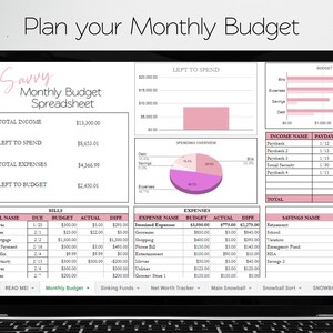 Budget Template, Financial Planner Excel, Budget Spreadsheet, Budgeting Spreadsheet, Finance Google Sheets, Ultimate Finance Excel Template image 6