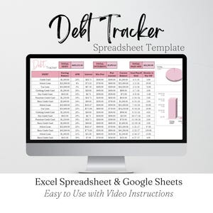 Debt Tracker Google Sheets, Credit Card Debt Repayment, Debt Planner, Digital Debt Template, Credit Card, Debt Dashboard Excel Spreadsheet