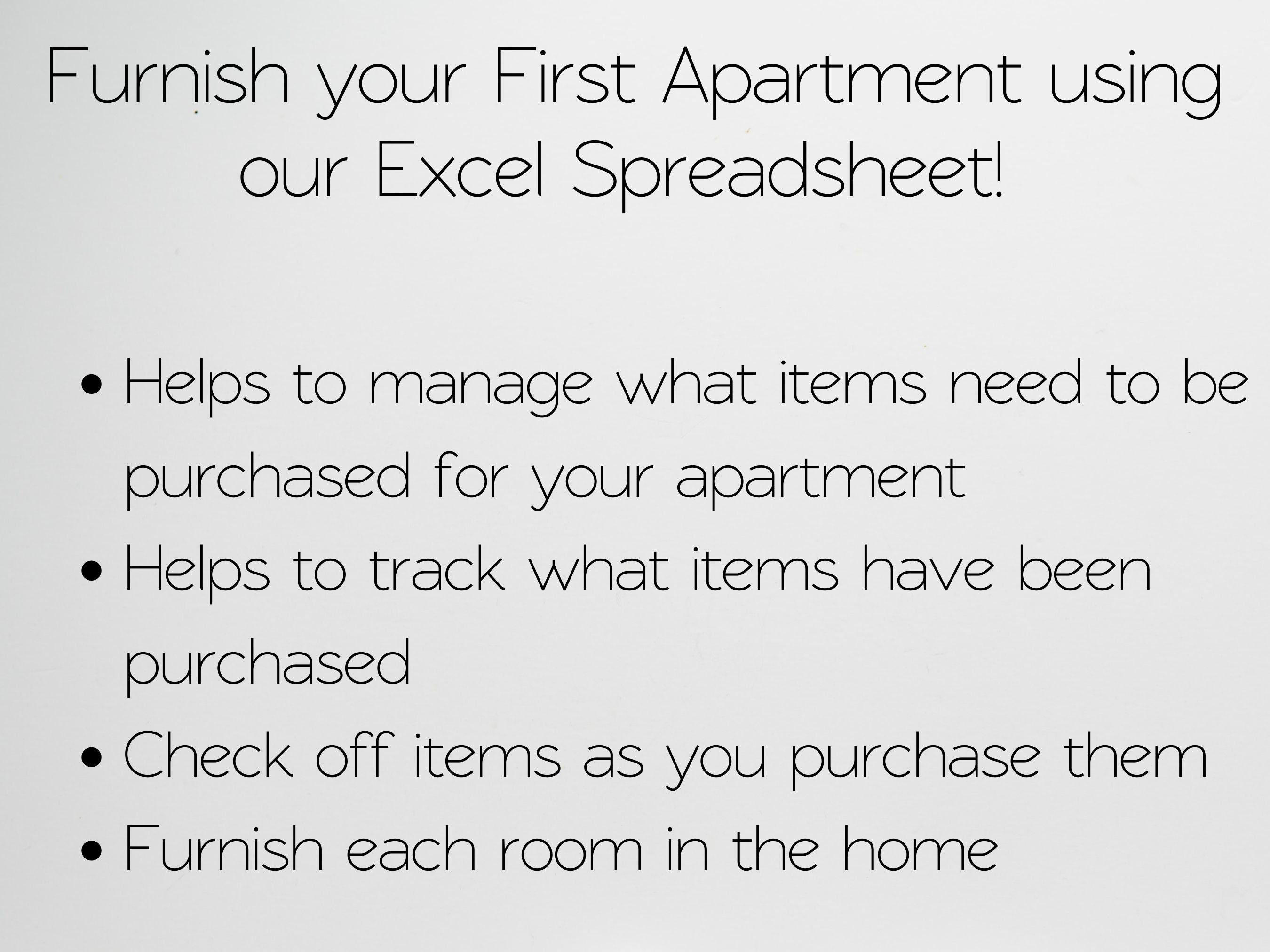 First Apartment Essentials Checklist New Apartment Checklist Etsy
