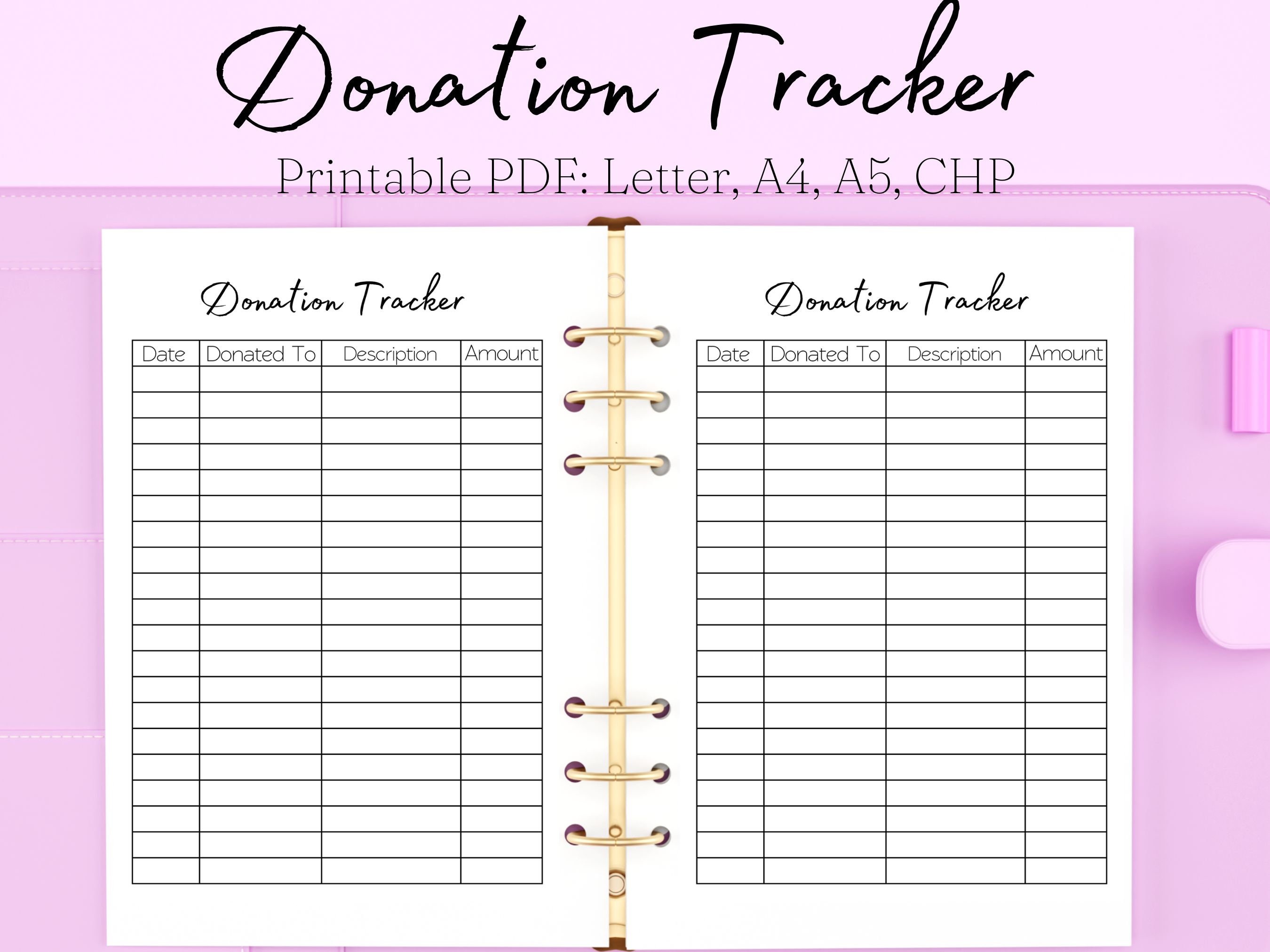 Donation Tracker, Donation Template, Donations Template, Donations ...