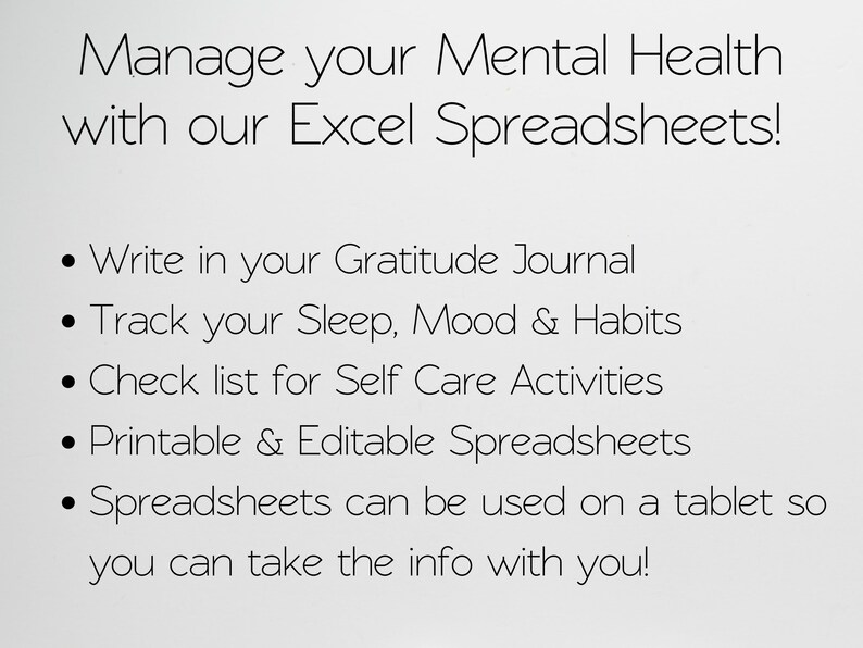 Mental Health Tracker Template Excel Spreadsheet Daily Self Etsy mental-health-tracker-template-excel-spreadsheet-daily-self-etsy