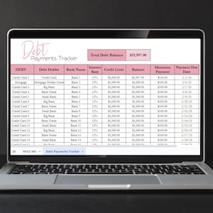 Debt Payments Tracker Excel Spreadsheet, Debt Tracker Google Sheets ...