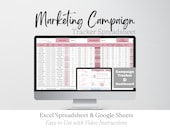 Marketing Campaign Tracker, Social Media Ads Performance Tracker, Product Advertising Business Planner Template, Marketing Analytics Tracker