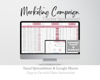 Marketing Campaign Tracker, Social Media Ads Performance Tracker, Product Advertising Business Planner Template, Marketing Analytics Tracker