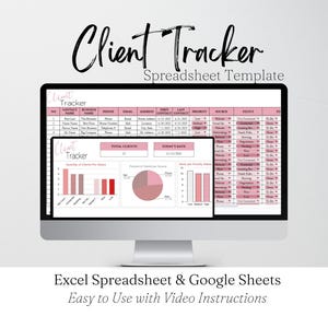 Client Tracker Excel, Client Tracker Google Sheets, Client Tracker Sheet, Client Tracker Spreadsheet Client Tracking CRM Template Excel