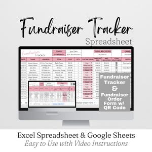 Fundraiser Tracker Spreadsheet Template, Fundraising Template Google Sheets, Sports Donations Form School Excel Nonprofit Organization Sheet