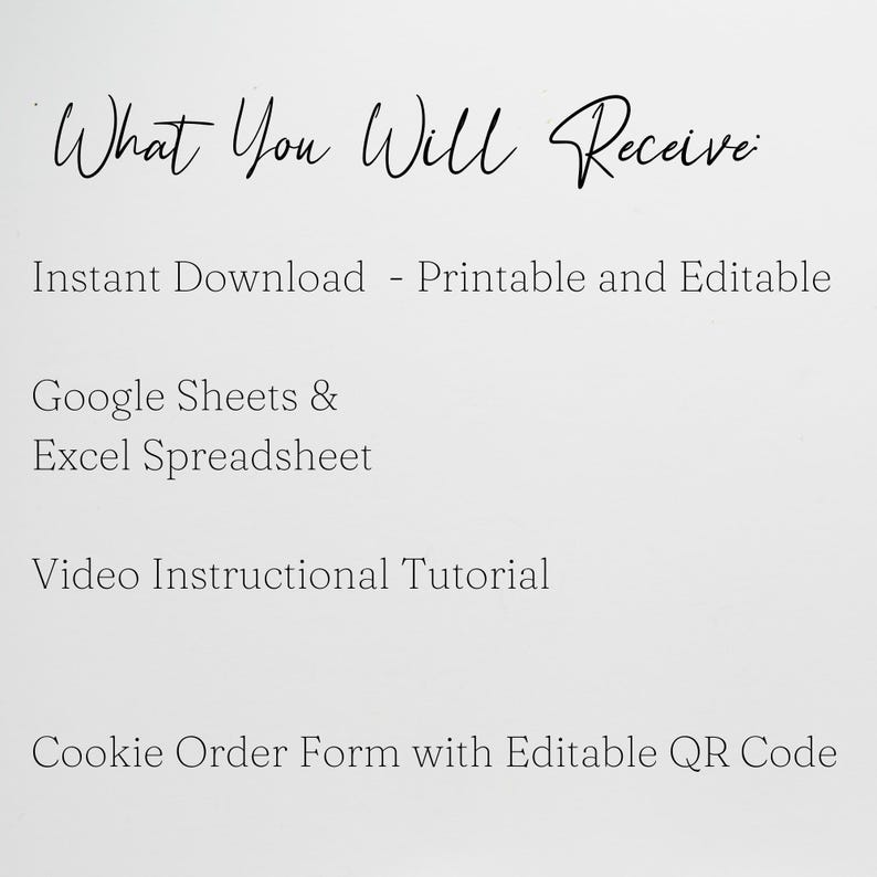 Cookie Order Form Template with QR Code, Printable Order Form 2026, Editable Google Sheet, Girl Troop Cookie Sales Forms Excel, Fundraiser image 5