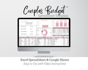 Budget Planner for Couples, Excel Budget Spreadsheet, Budget Spreadsheet for Couples, Couples Budget Google Sheet Couples Budget Spreadsheet