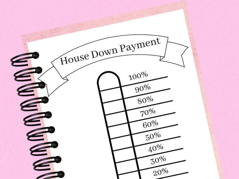 House Down Payment Tracker Printable House Down Payment Etsy