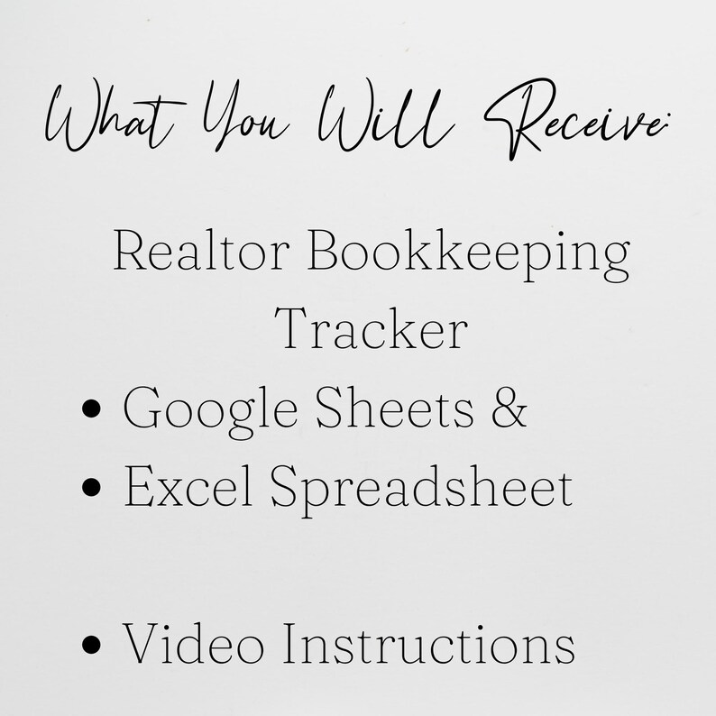 Realtor Bookkeeping, Income and Expenses Tracker Excel Income Tracker Google Sheets Excel, Real Estate Bookkeeping, Real Estate Book Keeping image 4