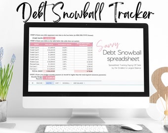 Debt Snowball Google Sheets, Excel Spreadsheet Calculator Excel Paying Off Budget Excel Debt Payoff Tracker Debt House Credit Card Repayment
