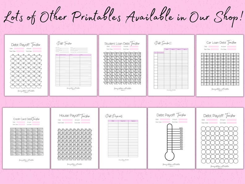 Debt Tracker Printable Debt Tracker PDF Debt Tracker Sheet - Etsy