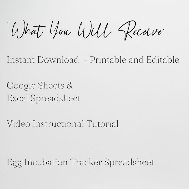 Egg Hatching Tracker, Egg Incubation Google Sheets, Homestead Template ...