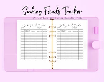 Sinking Funds Tracker Printable, Sinking Fund Printable, Sinking Fund Planner, Sinking Fund PDF, Sinking Funds PDF, Sinking Funds Printable