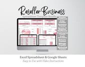 Reseller Spreadsheet Template, Resale Business Planner, Reseller Bookkeeping, Product Inventory Management, Reseller Tools Reseller Tracker