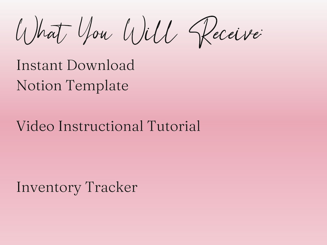 Inventory Tracker Notion Inventory List Notion Template Etsy