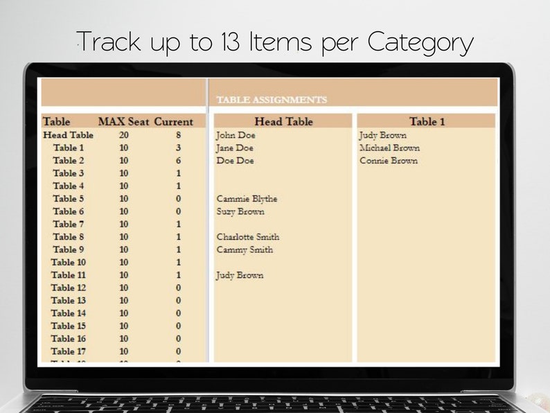 Excel Wedding Planner Google Sheets Wedding Planner Template - Etsy