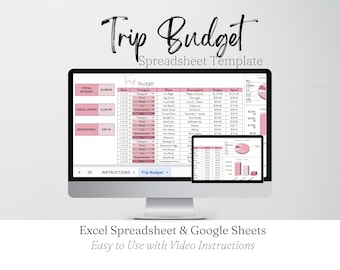 Reisebudget Tabelle, Urlaubsplaner, Travel Expense Tracker, Urlaubsbudget Planung, Trip Organizer Google Sheet Travel Budget