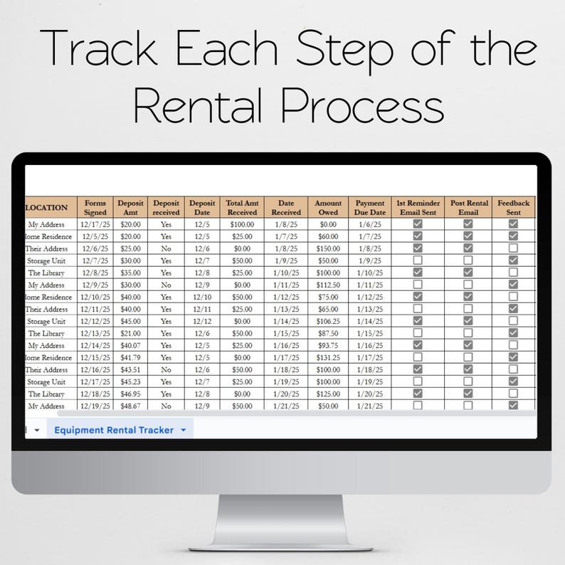 Equipment Rental Tracker, Heavy Equipment Tracker, Tool Rental ...