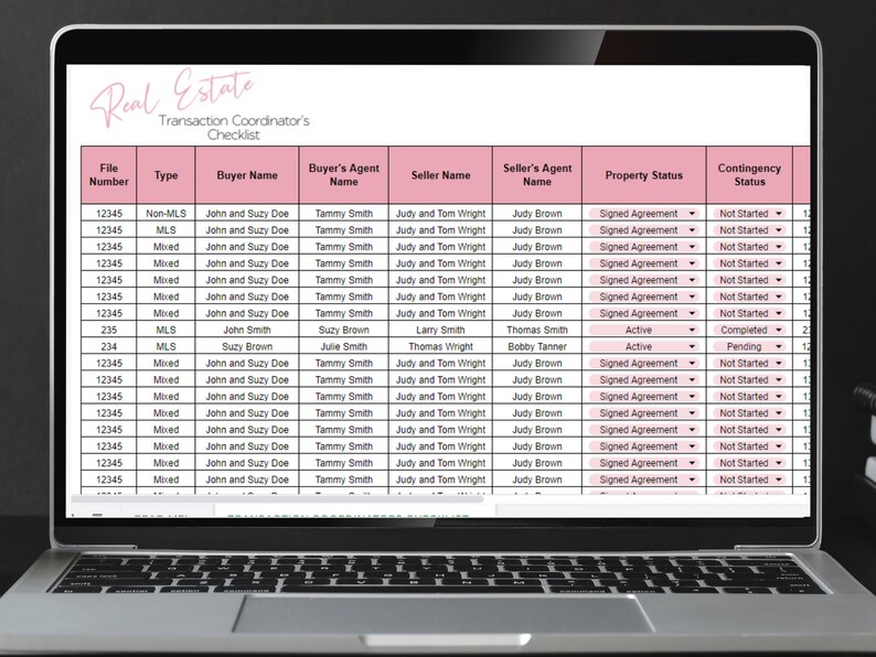 Real Estate Transaction Coordinator Checklist, Realtor Transaction Checklist, Transaction Coordinator Tracker, Coordinator Templates Log image 9