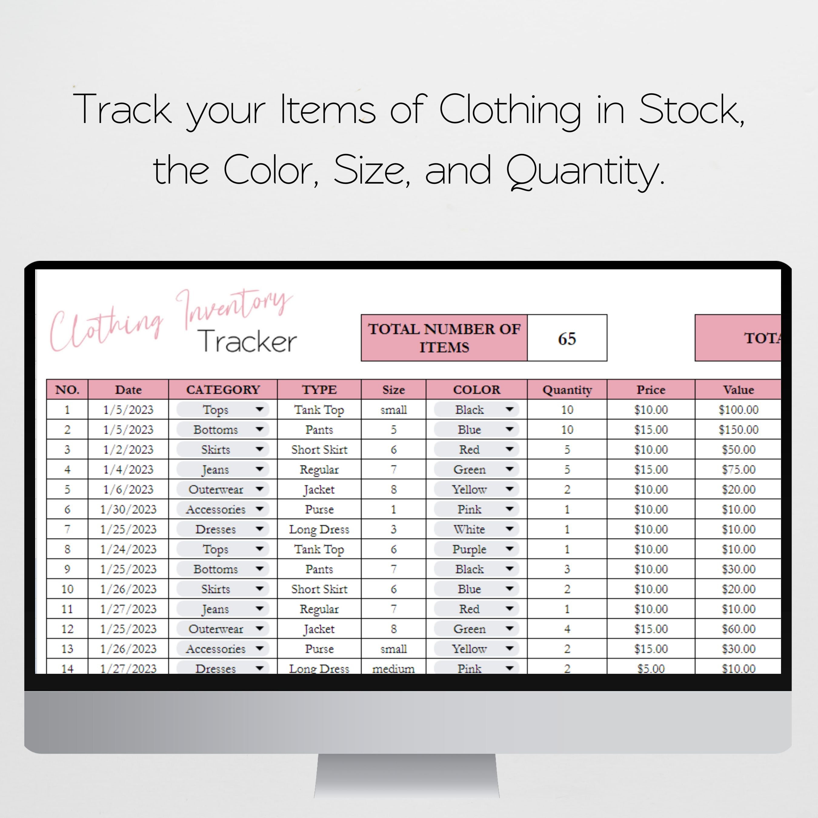 Data Inventory Ropa Plantilla De Inventario De Ropa Cómo Hacer El Inventario De Una