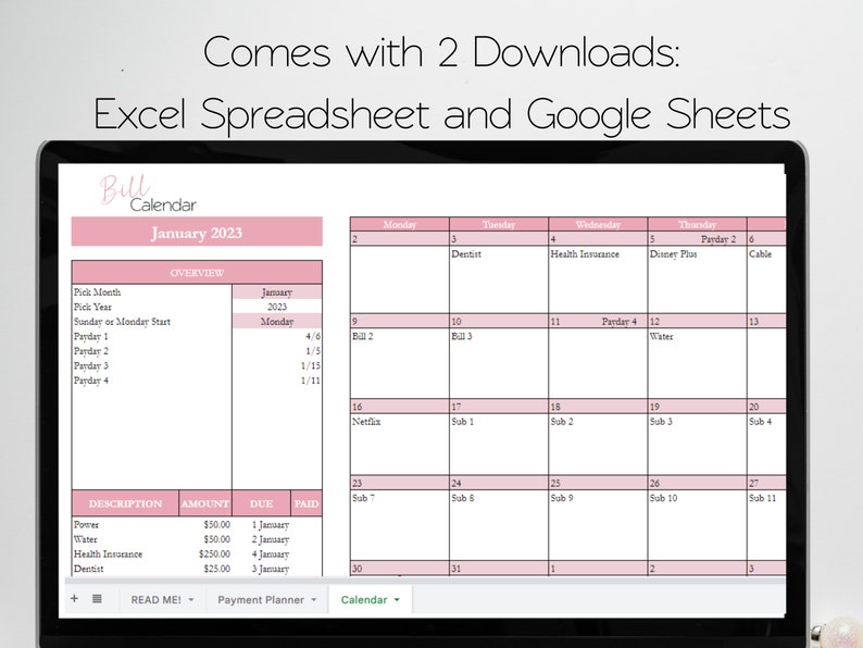 Budget Template, Financial Planner Excel, Budget Spreadsheet, Budgeting Spreadsheet, Finance Google Sheets, Ultimate Finance Excel Template image 4