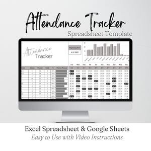 Anwesenheitstracker Excel Log Schulklasse Vorlage, Anwesenheitsliste, Anwesenheitstracker für Google Sheets, Anwesenheitsliste, Anwesenheitsliste