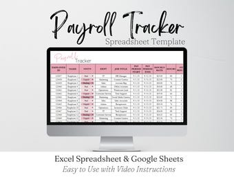 Modelo de Folha de Pagamento, Rastreador de Folha de Pagamento de Funcionários, Planilha de RH do Google Sheets, Planilha de Gestão de Pessoal do Excel, Folha de Pagamento Empresarial