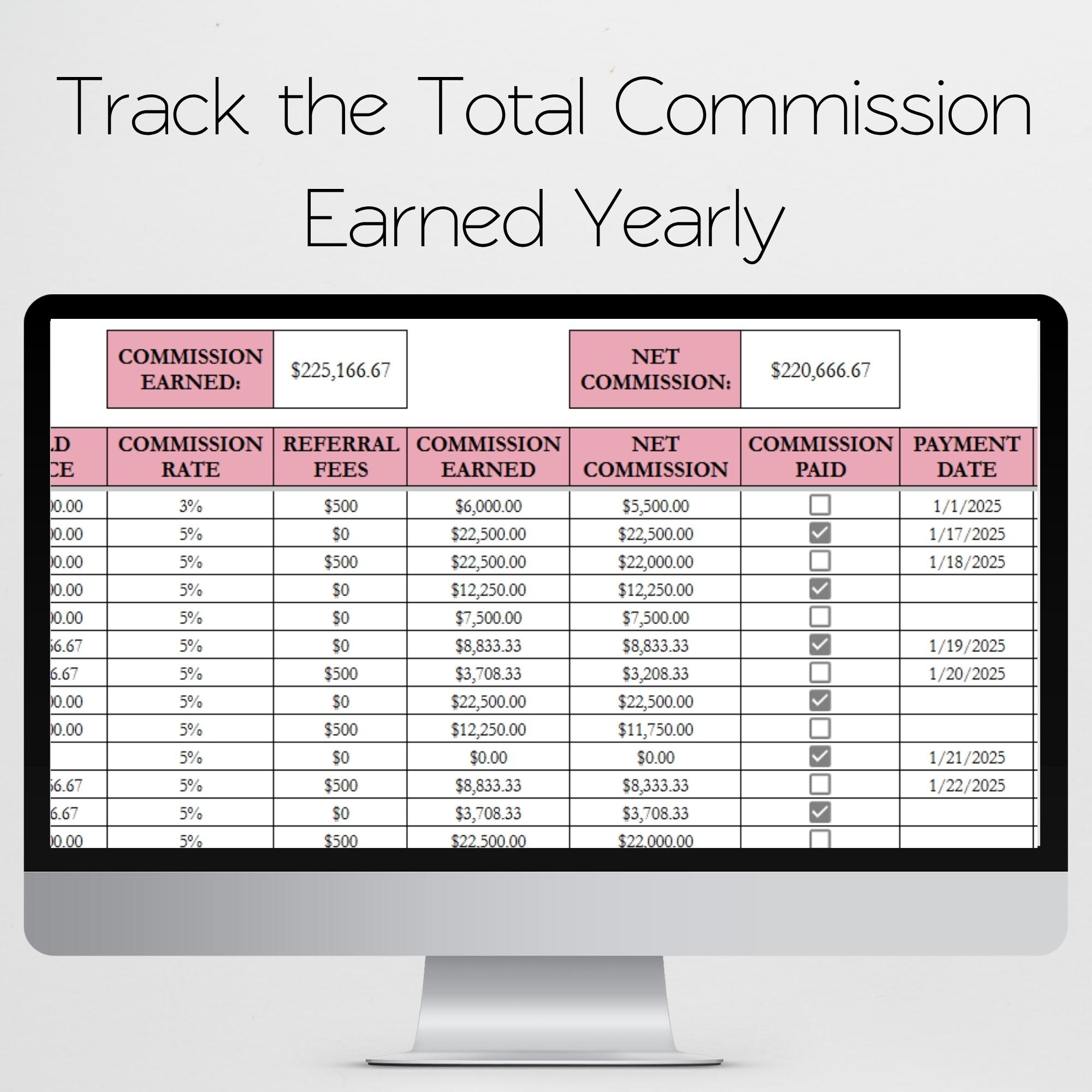 Commission Tracker Google Sheet, Sales Log Business Template ...