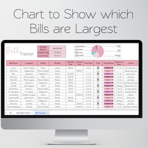 Bill Tracker Excel Spreadsheet, Monthly Bill Tracker Google Sheets, Cute Bill Payment Tracker, Personal Finance Bill Organizer Monthly Bills image 8