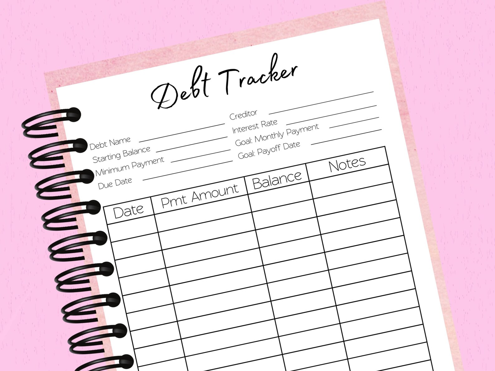 Debt Tracker Printable Debt Tracker PDF Debt Tracker Sheet - Etsy