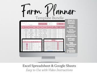 Farm Planner, Plant Planner, Animal Planner, Egg Tracker, Livestock Records, Farm Management, Seed Inventory, Farm Journal, Farm Records