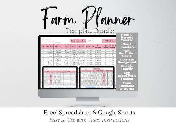 Farm Planner, Plant Planner, Animal Planner, Egg Tracker, Livestock Records, Farm Management, Seed Inventory, Farm Journal, Farm Records