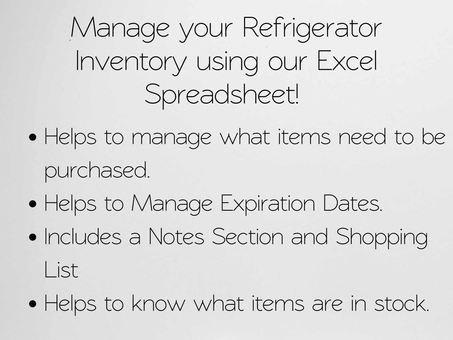 Fridge Checklist Appendix Refrigerator Inventory Template Refrigerator Checklist - Etsy