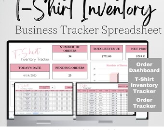 Tshirt Inventory Tracker, Tshirt Inventory Spreadsheet Template, Log, Tshirt Business log, Apparel Templates, Excel Spreadsheet Google Sheet