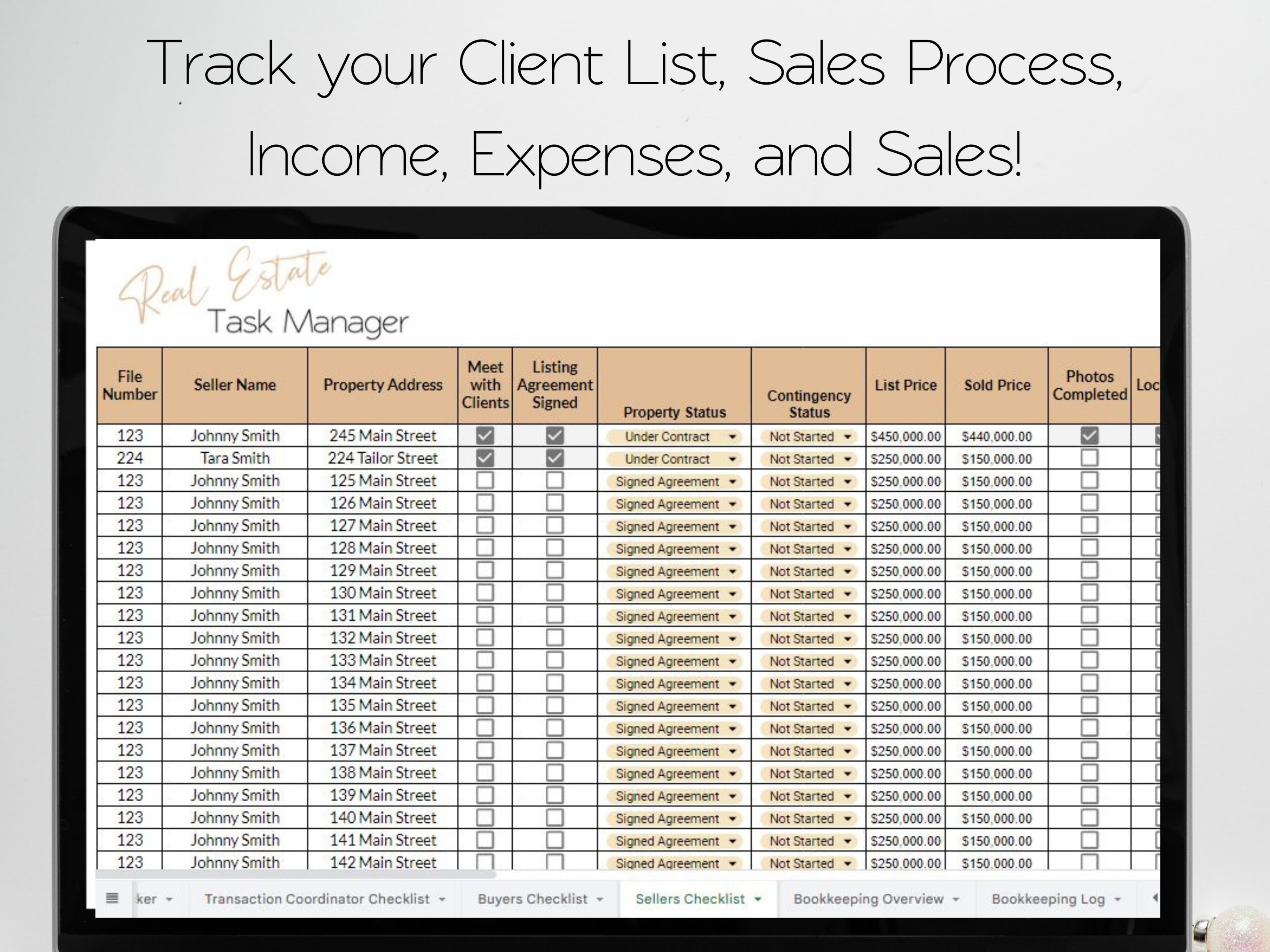 Ultimate Real Estate Business Management Spreadsheet Bundle Etsy