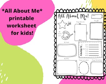 All About Me Printable Worksheet for Kids (PDF Download)
