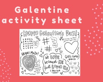 Galentines Day Activity: Galentines Art, Printable Coloring Page (PDF)