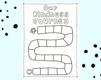 Kindness Chart, Reward Chart, Kindness Coloring Sheet, Behavior Goal Chart for Kids, Sticker Chart, Kids Reward Chart, Kindness Printable