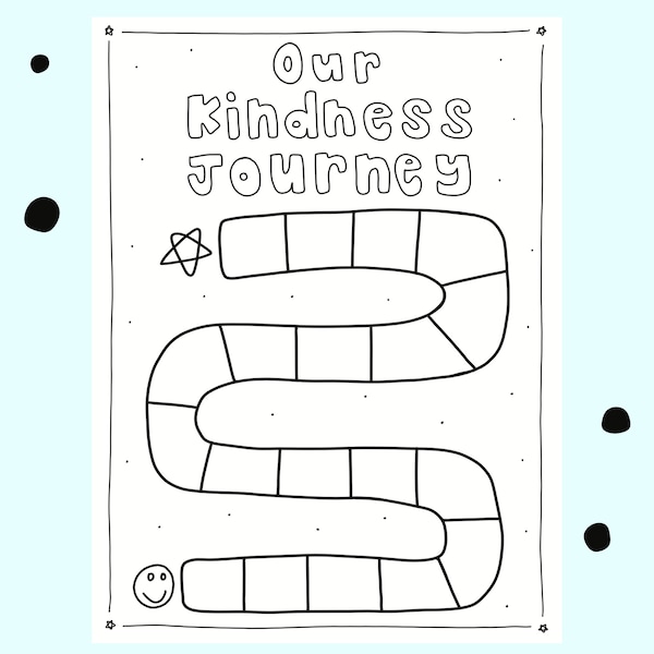 Kindness Chart, Reward Chart, Kindness Coloring Sheet, Behavior Goal Chart for Kids, Sticker Chart, Kids Reward Chart, Kindness Printable