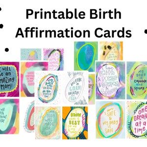 Pregnancy Affirmation Cards: Printable Birth Affirmations (PDF Download)