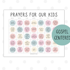 Prayer Prompt Printable | Prayer Calendar | Prayer Cards | Prayer Print | Prayer Kids ...