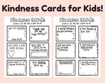 Printable Christian Kindness Cards for Kids: Compliment Lunchbox Notes (PDF)