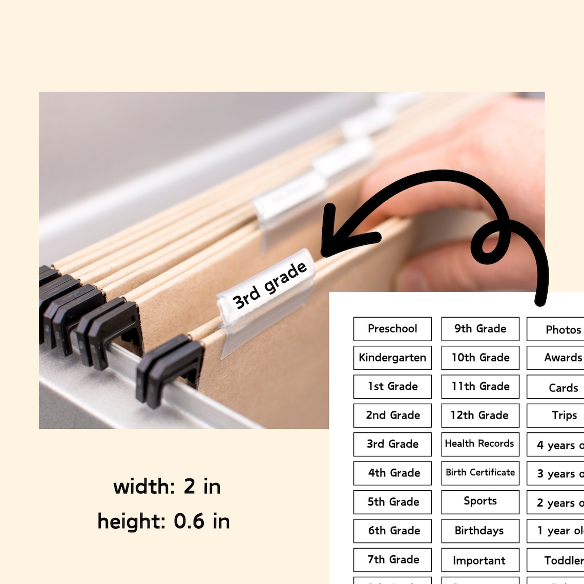 Printable Memory Box Filing System, Keepsake Box, Milestone Tote Labels ...
